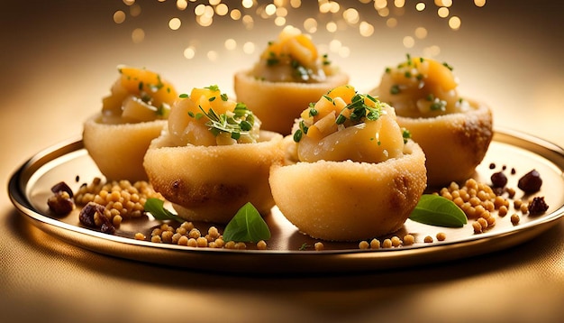 Pani puri with a sprinkle of roasted cumin