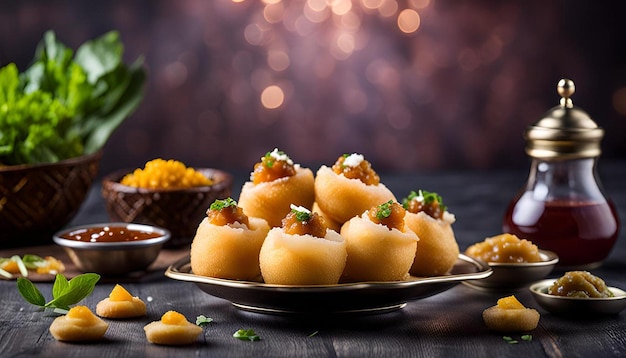 Pani Puri with Sweet Chutney