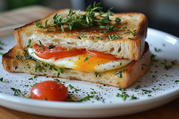 A Panini to Remember Egg Tomato and Herbs in Perfect Unity