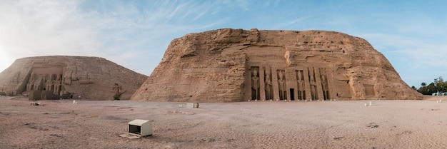 panorama of Abu Simbel temple in Aswan Egypt