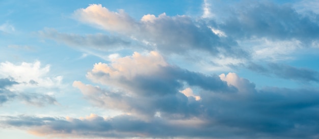 panorama blue sky and white clouds on daytime