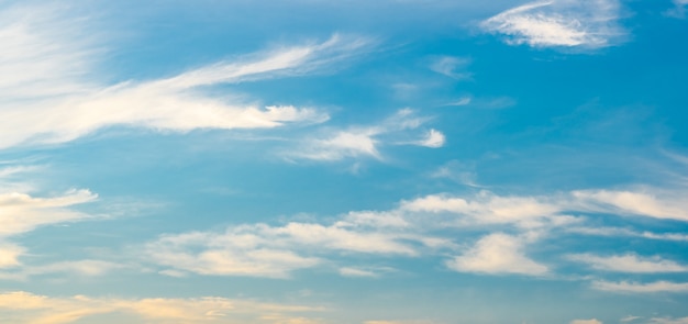 panorama blue sky and white clouds on daytime