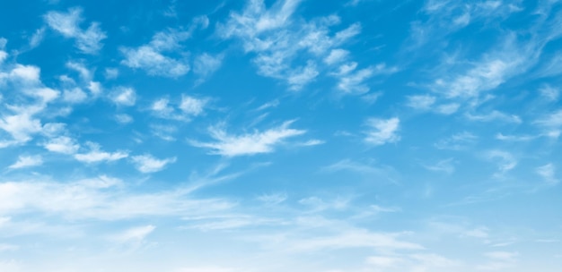 Panorama blue sky with white cloud background