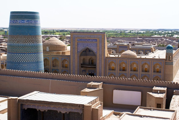 Panorama of the center of the old city in Khiva