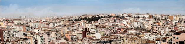 Panorama of dense city in Istanbul