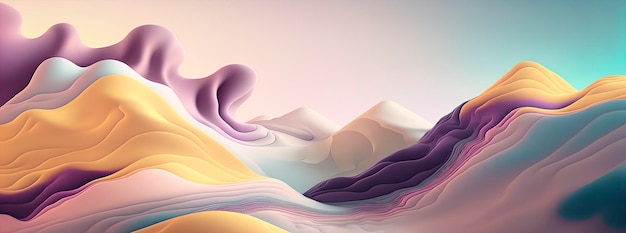 Panorama header with abstract organic lines wallpaper