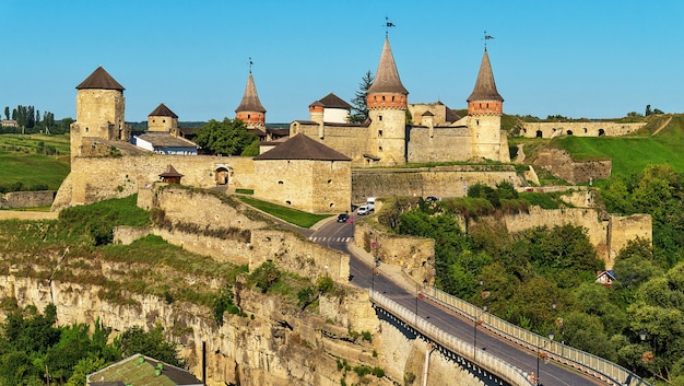 Panorama of Kamianets-Podilskyi Castle, Ukraine