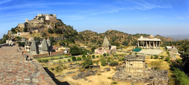 Panorama of kumbhalgarh fort in india