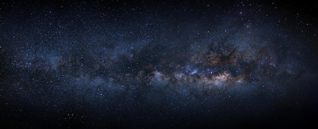 Panorama milky way galaxy with stars and space dust in the universe