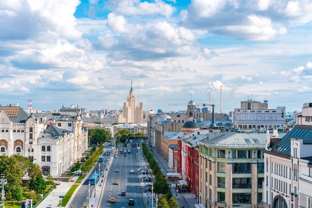 Panorama of Moscow on a Sunny summer day, Russia