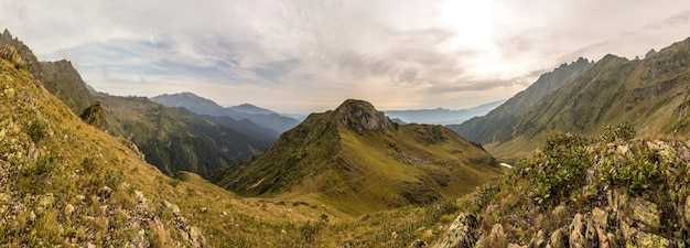 Panorama of a mountain valley