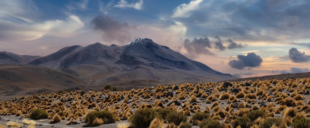 Panorama natural landscape of mountains in Bolivia