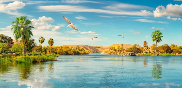 Panorama Nile in Aswan