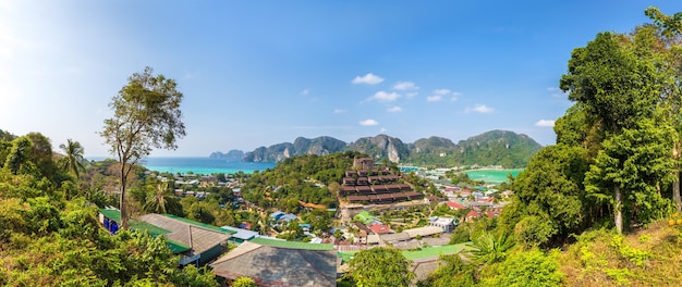 Panorama of Phi Phi Don island, Thailand