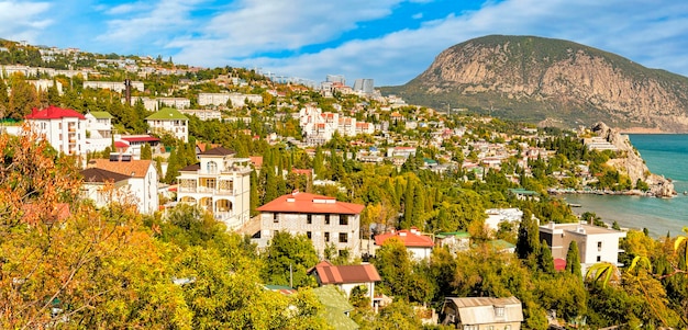 Panorama of the resort town of Gurzuf