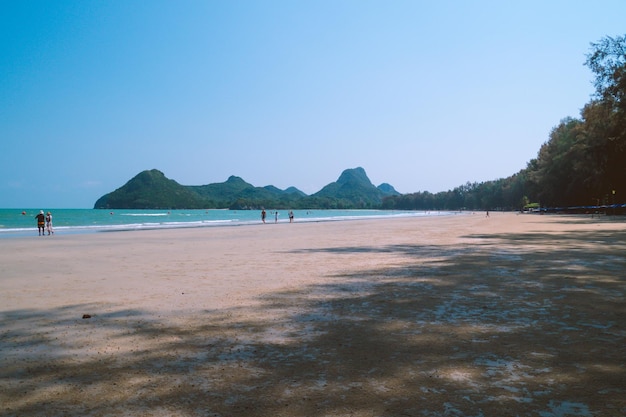 panorama sea mountain on background