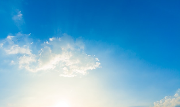 Panorama shot of blue sky and clouds in good weather days