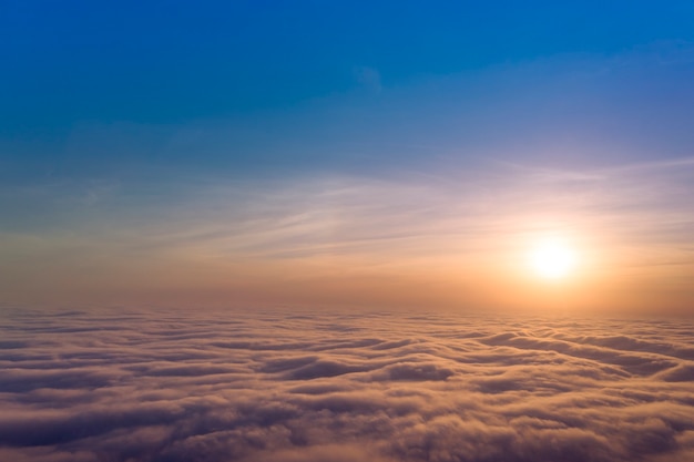 Panorama of the sky at dawn or sunset