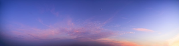 Panorama Sky  and sun in the evening