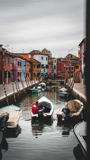 Panorama of venice grand canal and santa maria della salute church on sunset