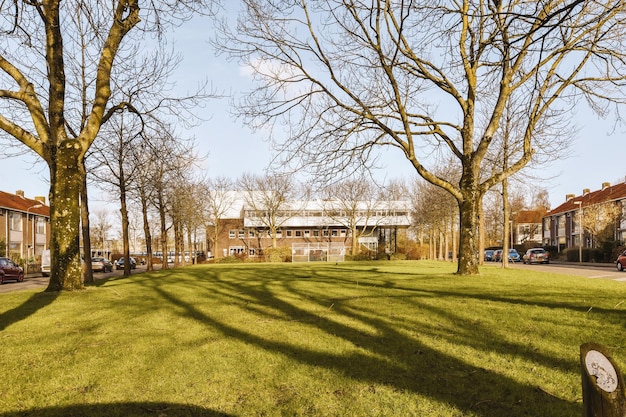 Panorama view of brick houses