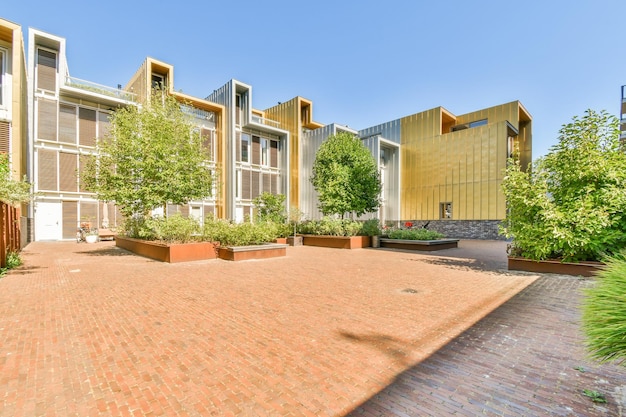 Panorama view of brick houses