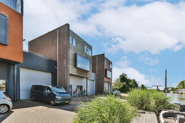 Panorama view of brick houses