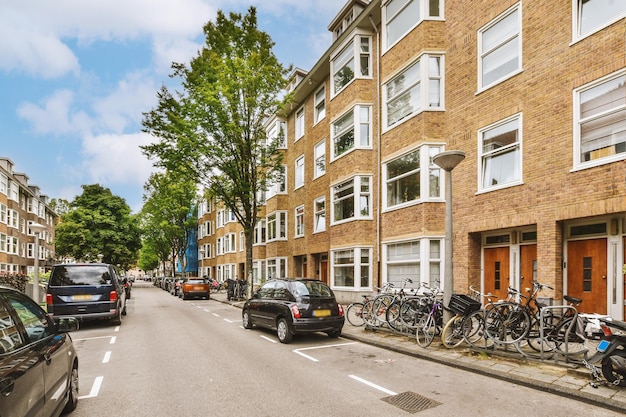 Panorama view of brick houses