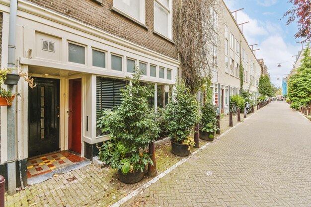 Panorama view of brick houses