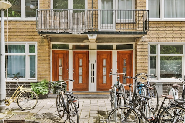 Panorama view of brick houses