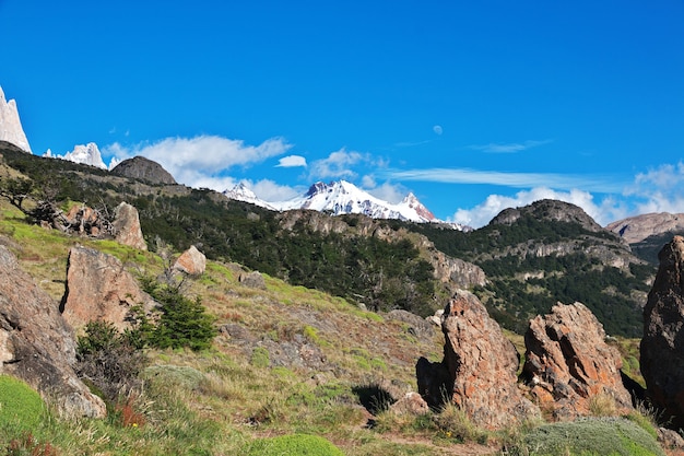 The panorama view close Fitz Roy, El Chalten, Patagonia, Argentina