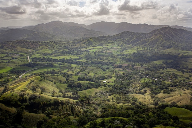 Panorama of the view from the height of MontaÃÂ±a Redonda in the Dominican Republic