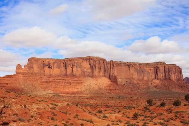 Panorama with famous Buttes of Monument Valley from Arizona, USA.