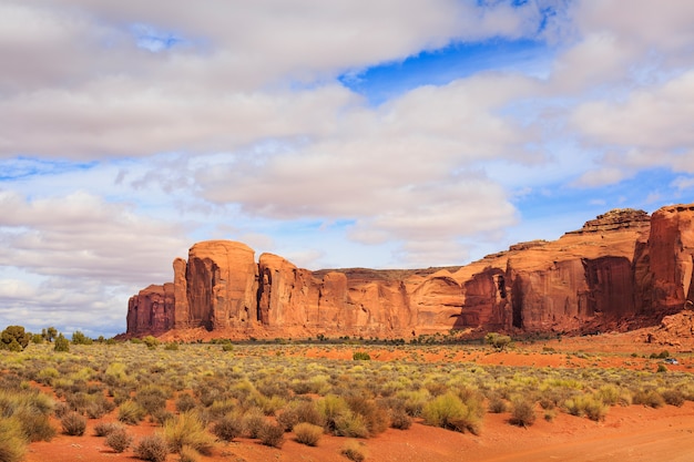 Panorama with famous Buttes of Monument Valley from Arizona, USA.