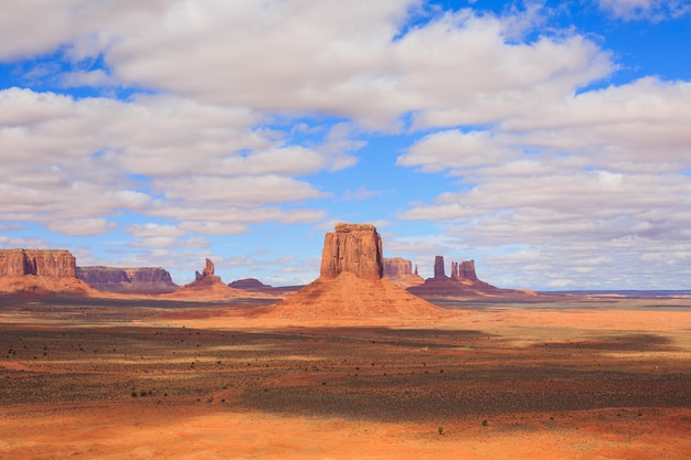 Panorama with famous Buttes of Monument Valley from Arizona, USA.