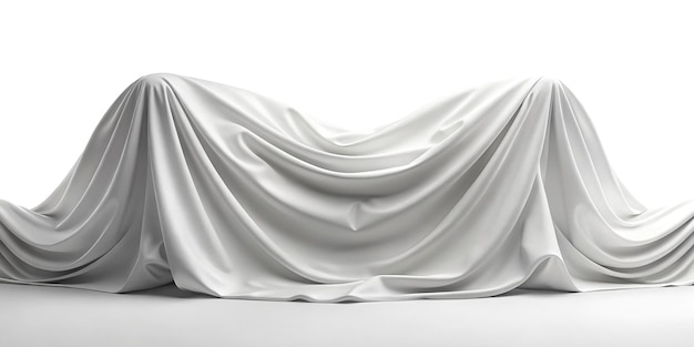 Panoramic abstract white cloth on white background