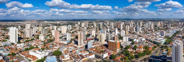 Panoramic aerial view of the city of Araçatuba