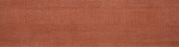 Panoramic background of wide old red brick wall texture