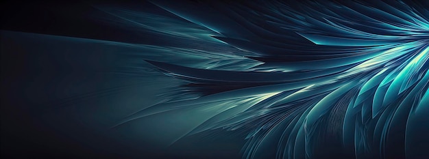 Panoramic blue abstract wave wallpaper blue background