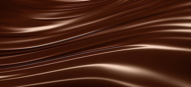 Panoramic chocolate background Generative AI