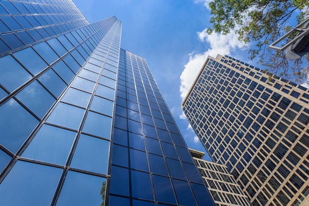 Panoramic skyline view of Mexico City business and Financial center close to Paseo De Reforma