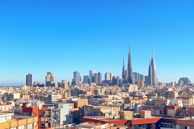 Panoramic view of barcelona