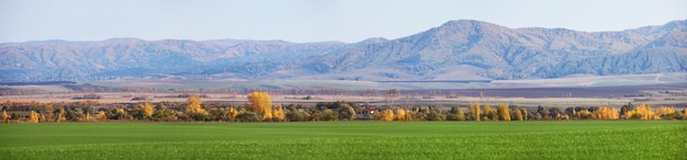 Panoramic view of the countryside Autumn landscape