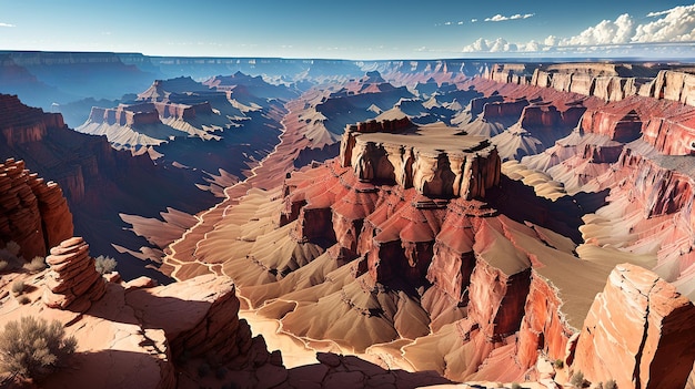 Panoramic view of the Grand Canyon National Park