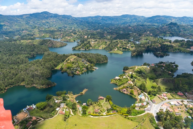 A panoramic view of Guatape from thestone o