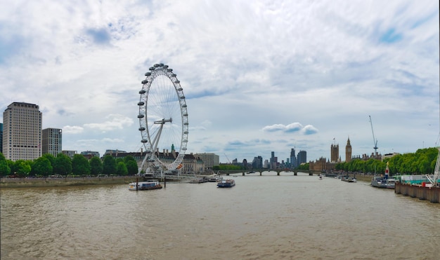 Panoramic view of the london london eyes