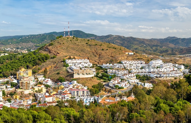 Panoramic view of Malaga from Gibralfaro Castle in Spain