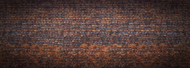 Panoramic view of masonry, brick wall as background