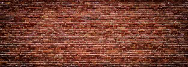 Panoramic view of masonry, brick wall as background