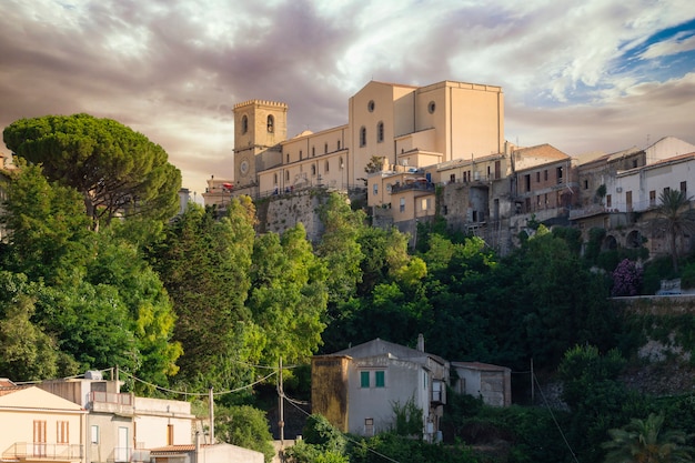 Panoramic view of a medieval village